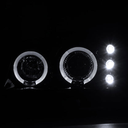 Spec-D 02-06 Avalanche 03-07 Silverado Halo Headlights Smoked