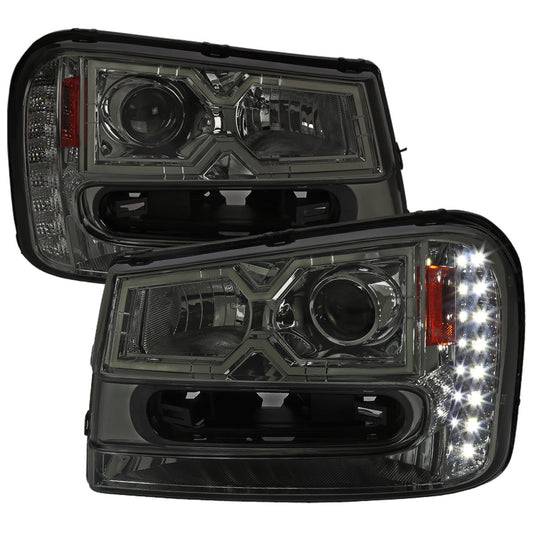 Spec-D 02-09 Chevy Trailblazer Projector Headlights Smoked