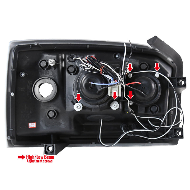 Spec-D 05-07 Dodge Dakota Halo LED Projector Headlights Black