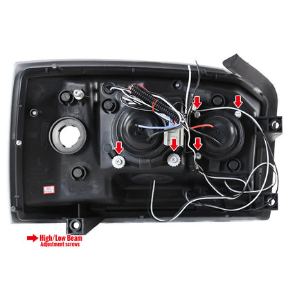 Spec-D 05-07 Dodge Dakota Halo LED Projector Headlights Black