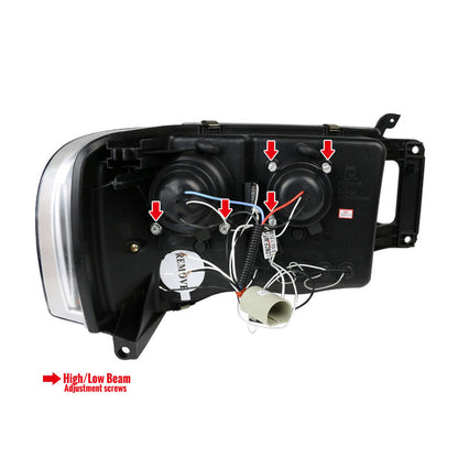Spec-D 02-05 Dodge Ram Halo LED Projector Headlights Chrome