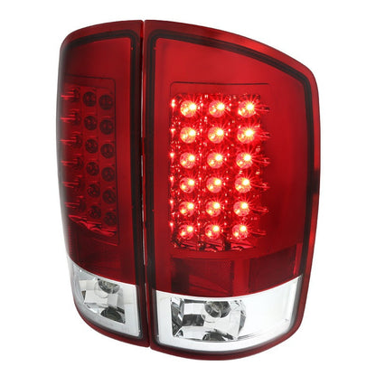 Spec-D 07-09 Dodge Ram 1500 2500 3500 Tail Lights LED Red/Clear