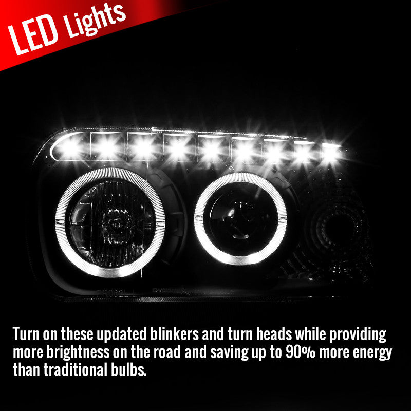 Spec-D 05-07 Ford Escape Headlights Dual Halo Projector Matte Black