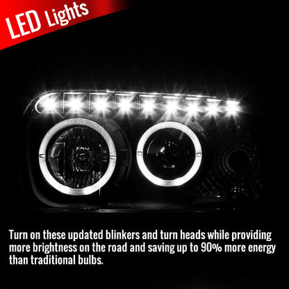 Spec-D 05-07 Ford Escape Headlights Dual Halo Projector Matte Black