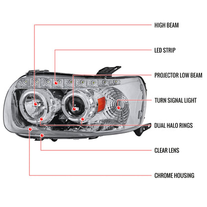 Spec-D 05-07 Ford Escape Projector Headlights Chrome