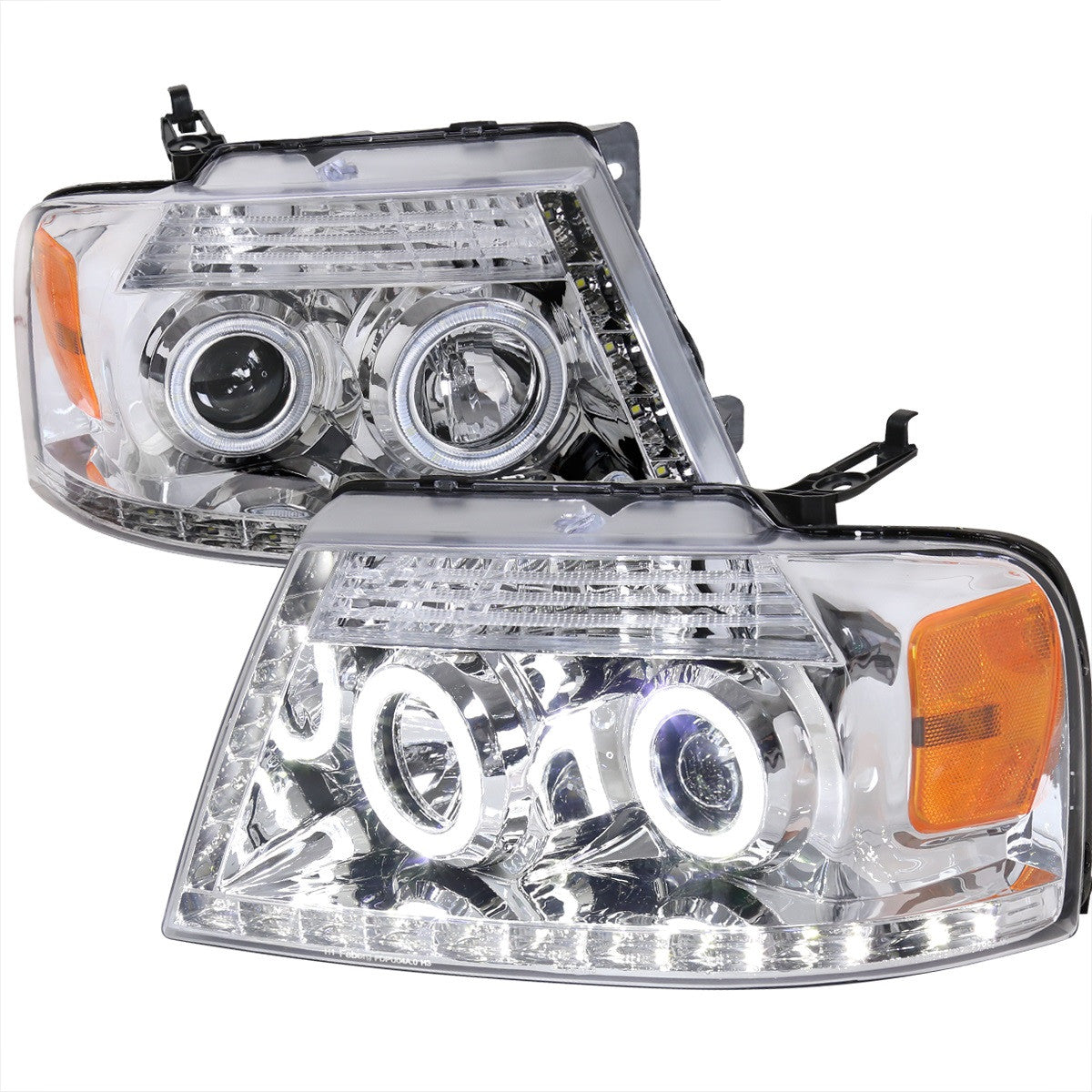 Spec-D 04-08 Ford F-150 / 06-08 Lincoln Mark Headlight R8 Strip Chrome