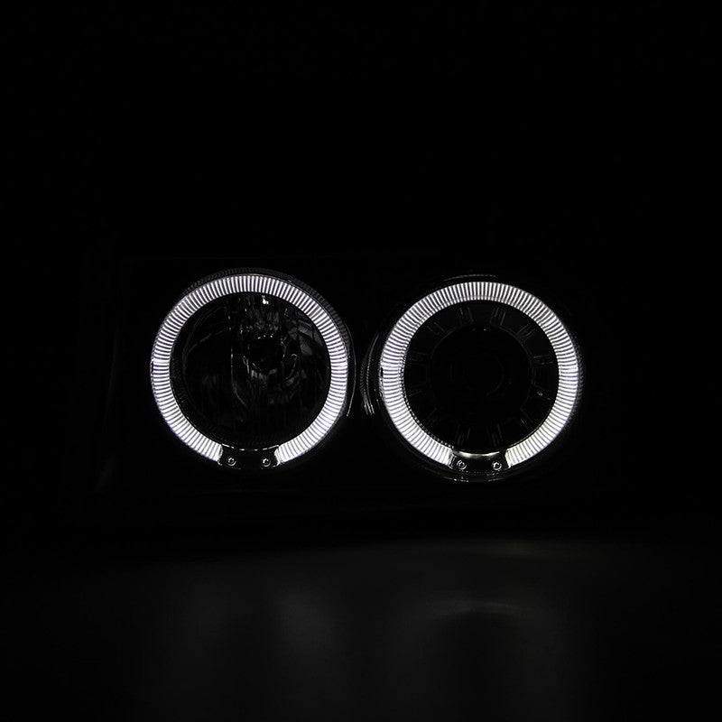 Spec-D 92-96 Ford F150 F250 F350 Bronco Headlights V2 Black