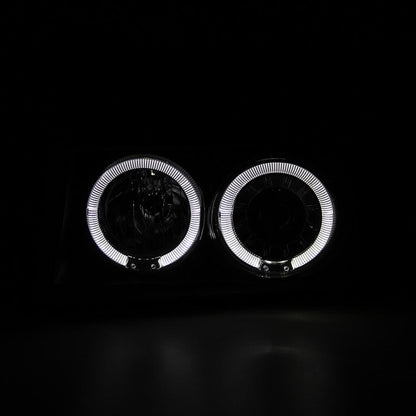 Spec-D 92-96 Ford F150 F250 F350 Bronco Headlights V2 Black