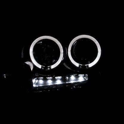Spec-D 04-08 Ford F150 Halo Projector Headlights Black Smoked