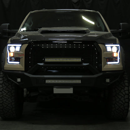 Spec-D 15-17 Ford F150 Projector Headlights Black Halogen