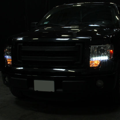 Spec-D 09-14 Ford F150 Projector Headlights Chrome