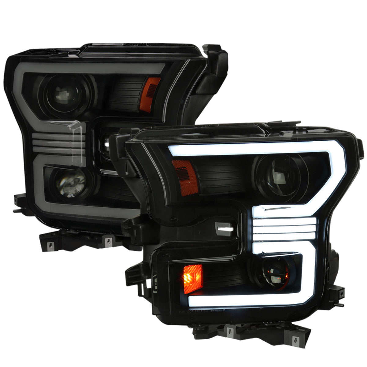 Spec-D 15-17 Ford F150 Sequential Headlights Black/Smoked