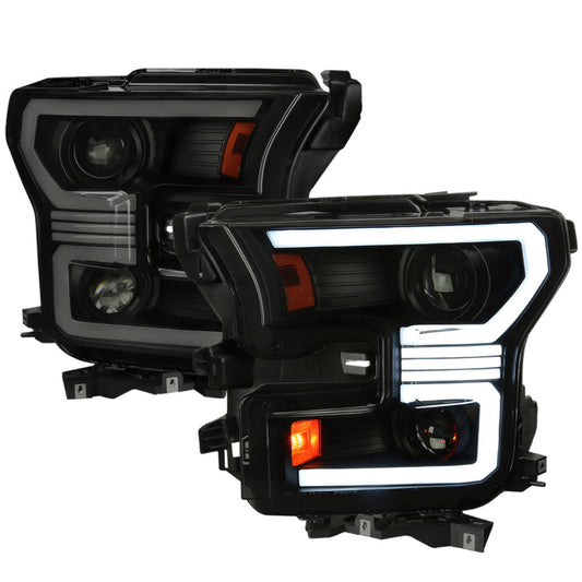 Spec-D 15-17 Ford F150 Sequential Headlights Black/Smoked