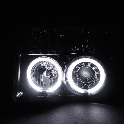 Spec-D 92-96 Ford F150 F250 Bronco Headlights Black/Smoked
