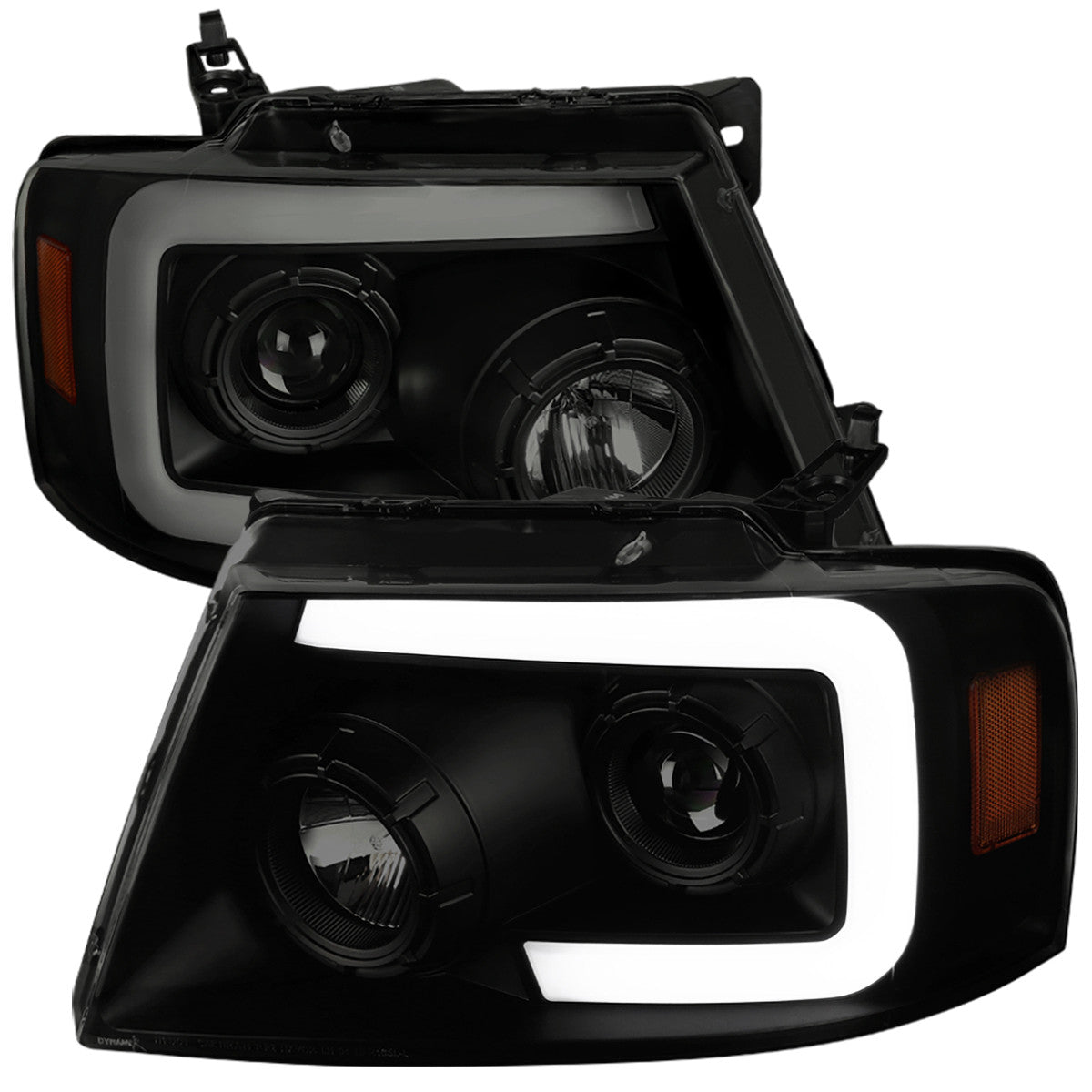 Spec-D 04-08 Ford F150 Sequential Headlights Black/Smoked