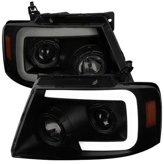 Spec-D 04-08 Ford F150 Sequential Headlights Black/Smoked
