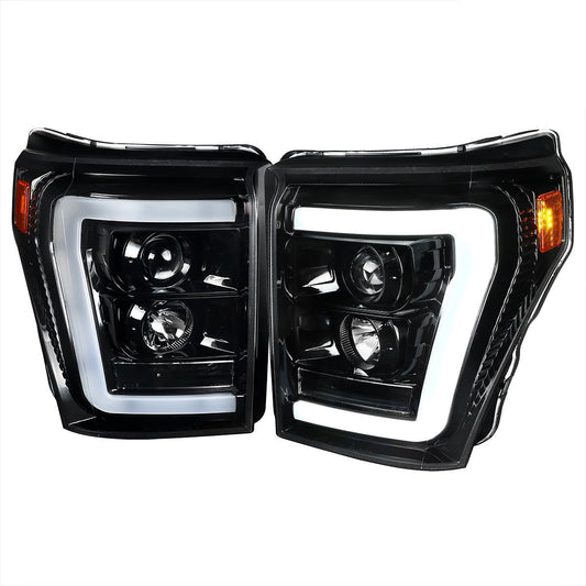 Spec-D 11-16 Ford F250 F350 F450 Projector Headlights Black