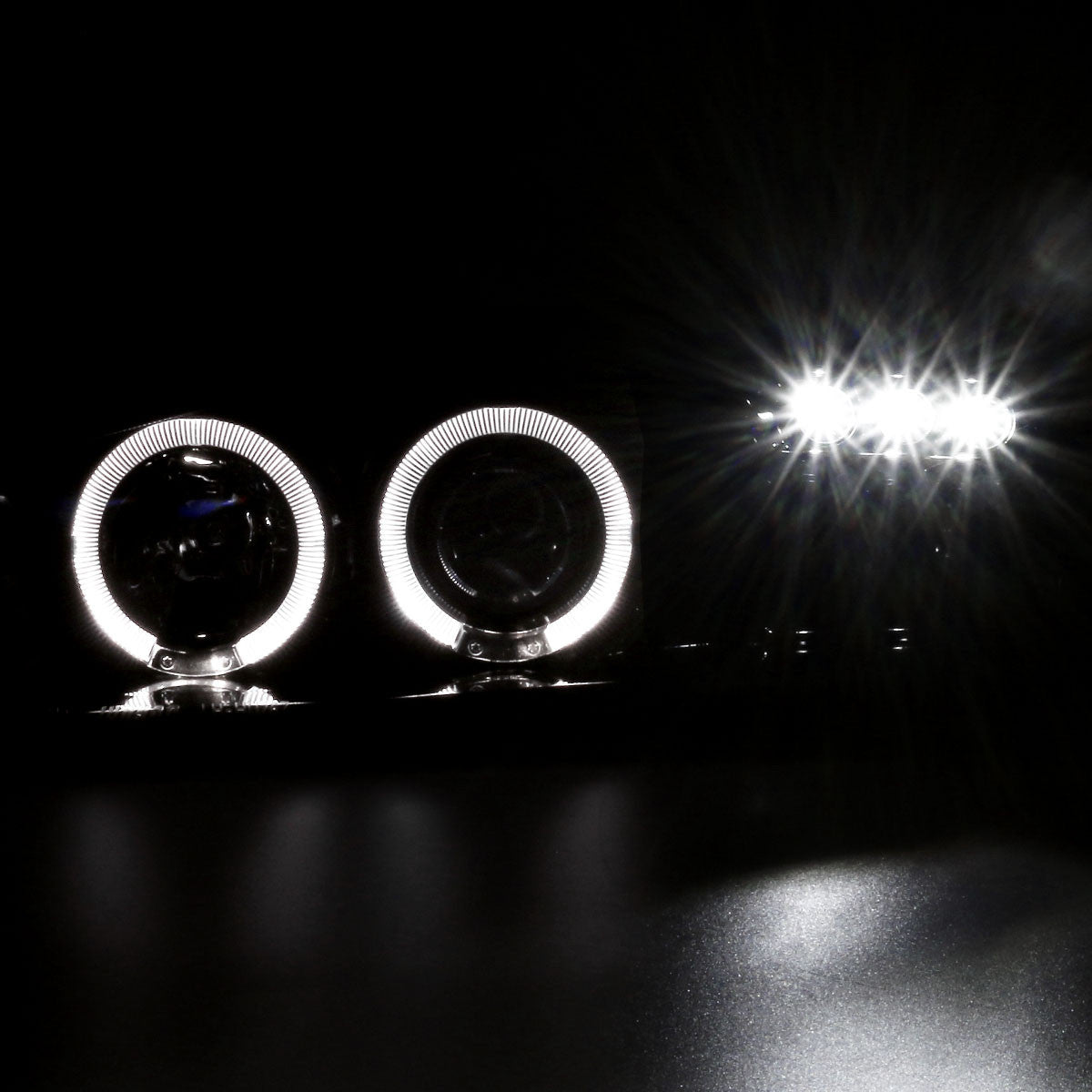 Spec-D 94-98 Ford Mustang Projector Headlights Black/Smoked