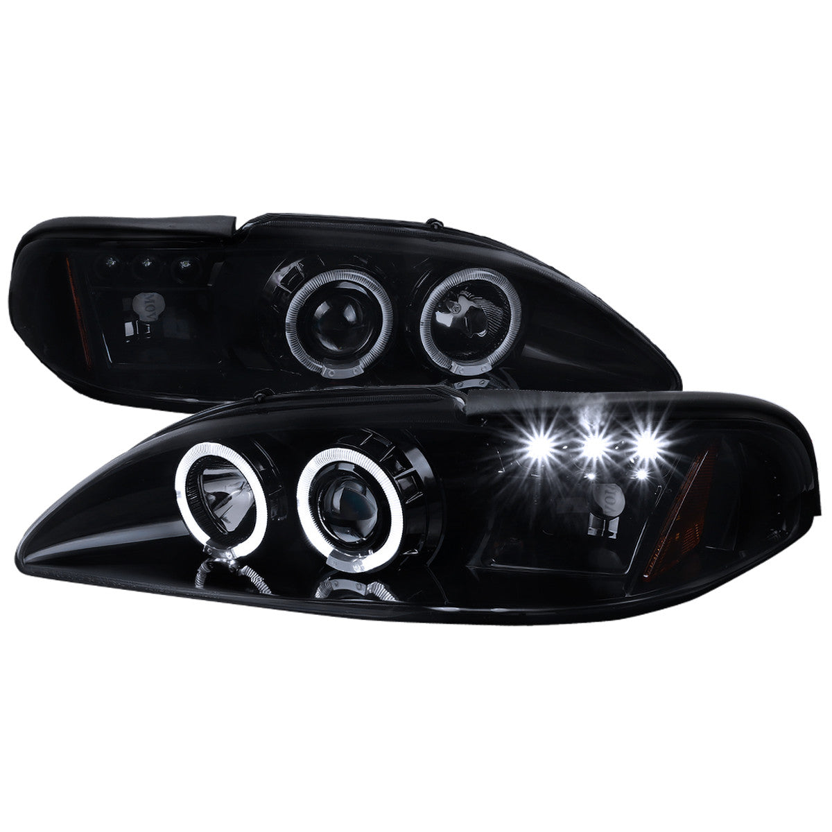 Spec-D 94-98 Ford Mustang Projector Headlights Black/Smoked