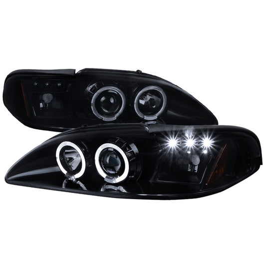 Spec-D 94-98 Ford Mustang Projector Headlights Black/Smoked
