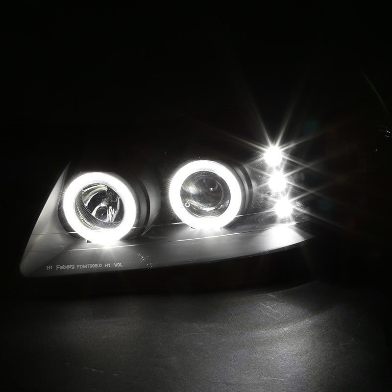 Spec-D 99-04 Ford Mustang Dual Halo Projector Headlights Black
