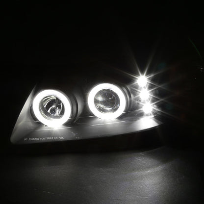 Spec-D 99-04 Ford Mustang Dual Halo Projector Headlights Black