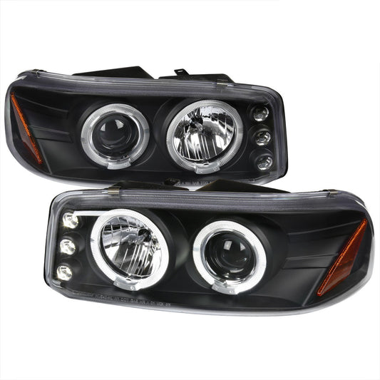 Spec-D 00-06 GMC Yukon Denali Headlights Halo Projector Black
