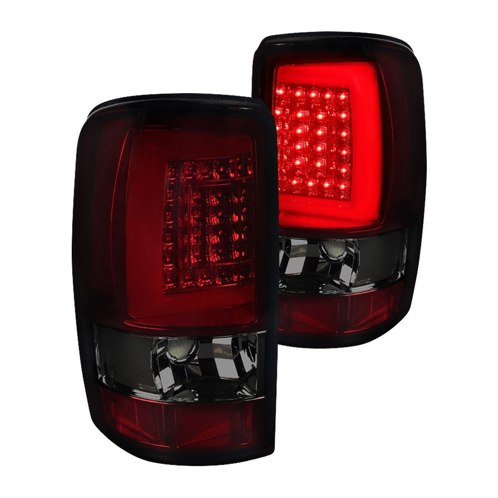 Spec-D 00-06 GMC Denali Tahoe LED Bar Tail Lights Red Smoked Lens
