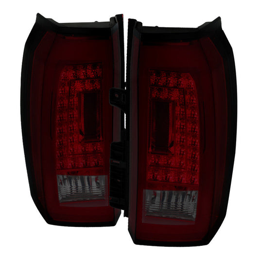 Spec-D 15-20 GMC Yukon Tail Lights LED Chrome/Red Smoked