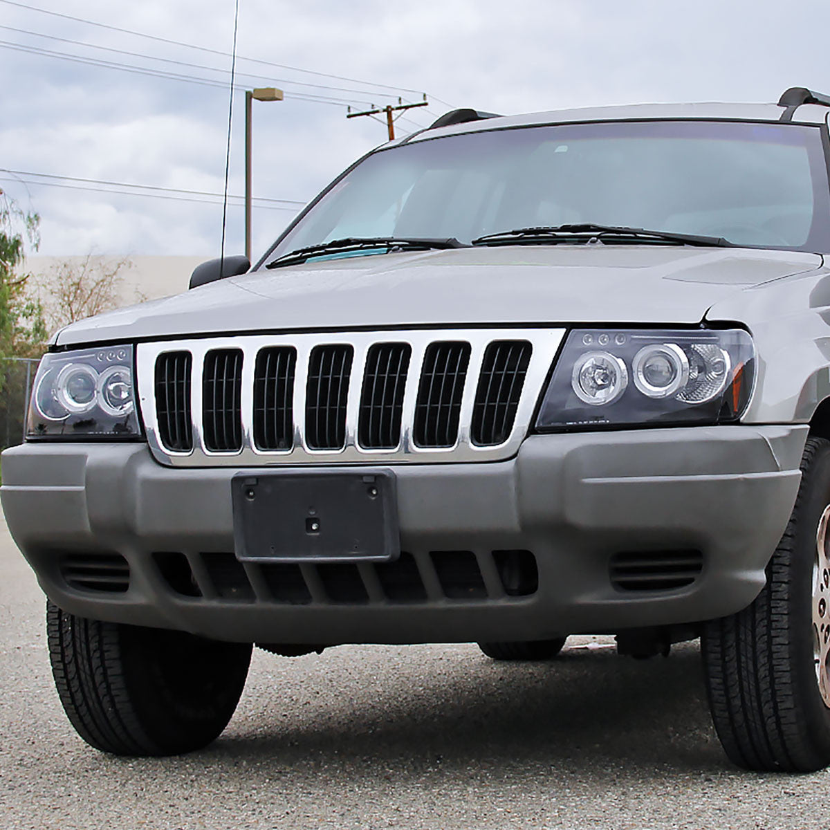 Spec-D 99-04 Jeep Grand Cherokee Dual Halo Headlights Black