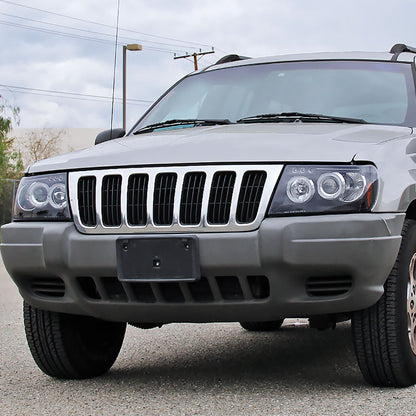 Spec-D 99-04 Jeep Grand Cherokee Dual Halo Headlights Black
