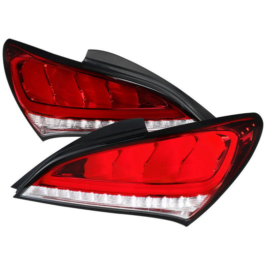 Spec-D 10-15 Hyundai Genesis 2DR LED SEQ Tail Lights Red