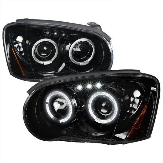Spec-D 04-05 Impreza Halo LED Projector Headlights Black