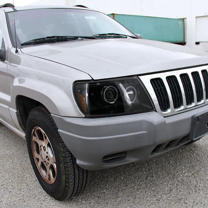 Spec-D 99-04 Jeep Grand Cherokee Projector Headlights Black