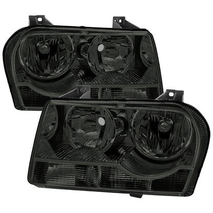 Spec-D 05-10 Chrysler 300 OE Style Chrome w Smoked Lens Headlights