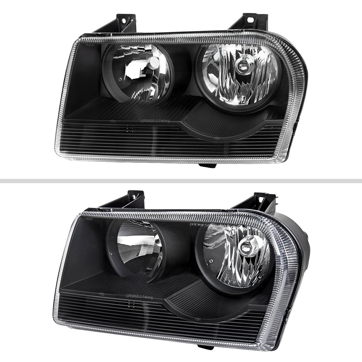 Spec-D 05-10 Chrysler 300 Headlights OEM Style Black/Clear