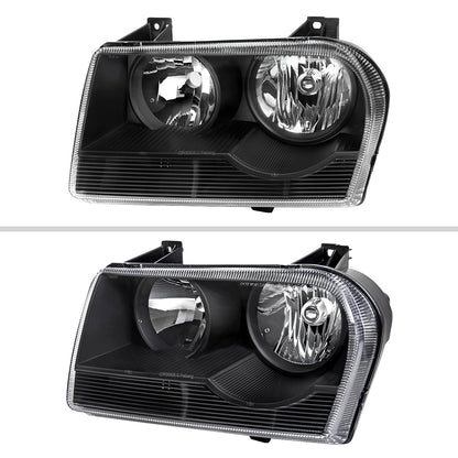 Spec-D 05-10 Chrysler 300 Headlights OEM Style Black/Clear