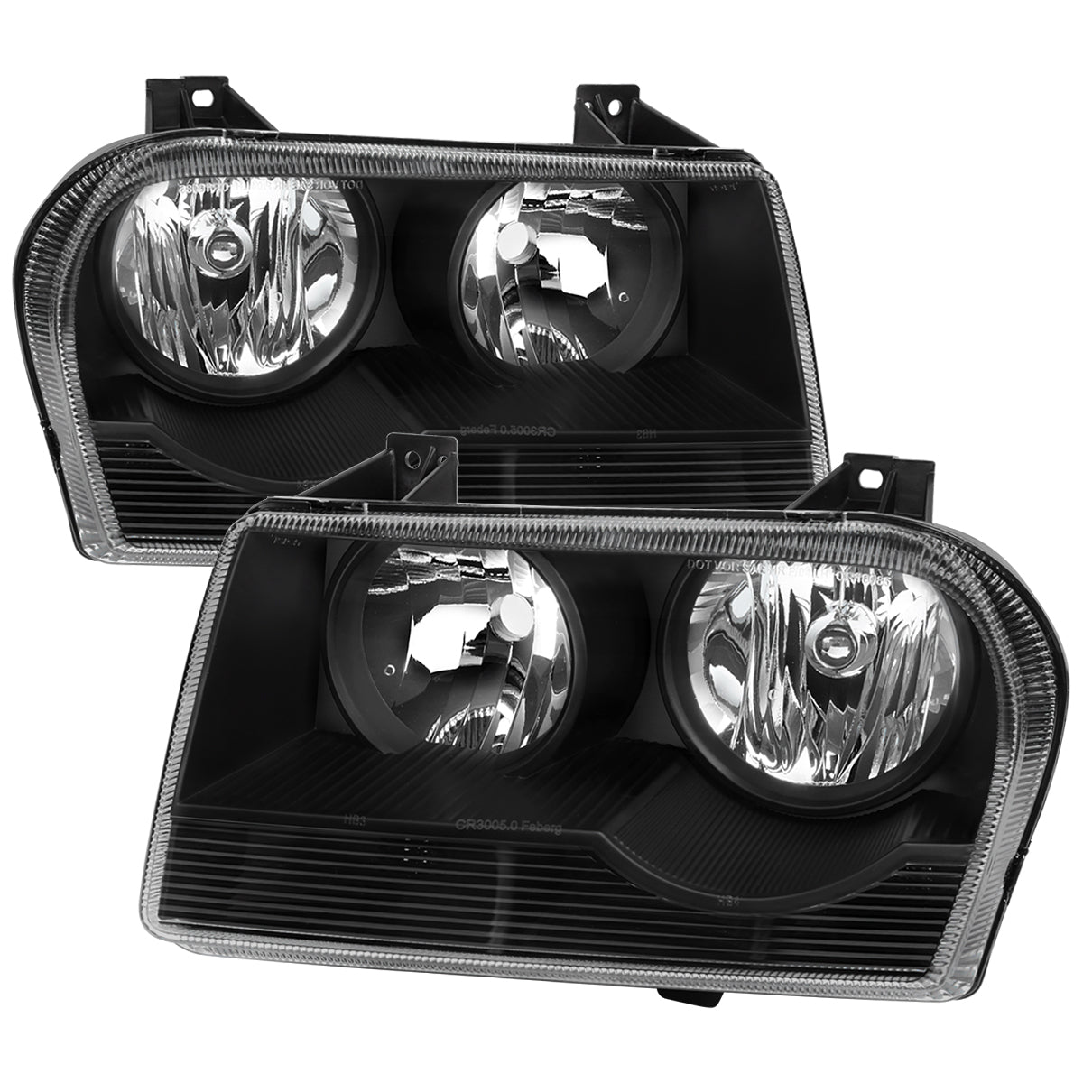 Spec-D 05-10 Chrysler 300 Headlights OEM Style Black/Clear