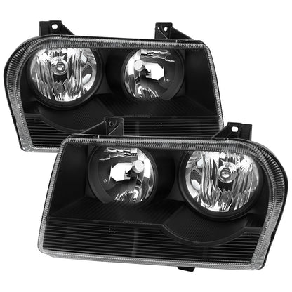 Spec-D 05-10 Chrysler 300 Headlights OEM Style Black/Clear