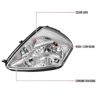 Spec-D 00-05 Mitsubishi Eclipse Crystal Headlights OEM Style Chrome