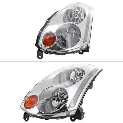 Spec-D 03-05 Infiniti G35 2DR Headlights OEM Style Chrome