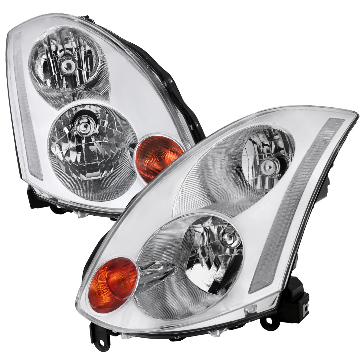 Spec-D 03-05 Infiniti G35 2DR Headlights OEM Style Chrome