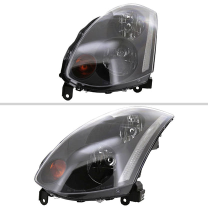 Spec-D 03-05 Infiniti G35 Coupe Headlights OEM Style Black