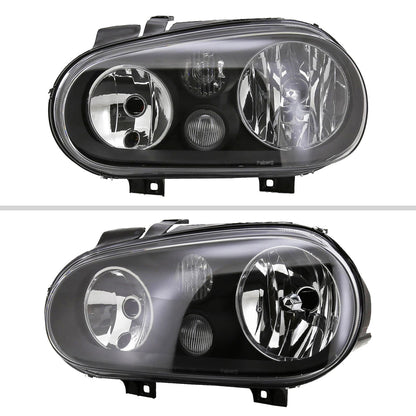 Spec-D 99-06 VW Golf Mk4 GTI/R32 Cabrio V2 Headlights OEM Style Black
