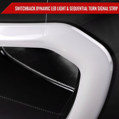 Spec-D 19-23 Ranger XL XLT Headlights OEM Style LED Bar Turns Black