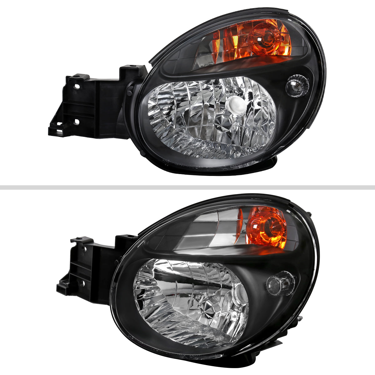 Spec-D 02-03 Subaru Impreza Headlights OEM Crystal Black/Clear.