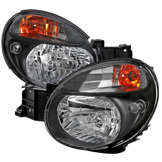 Spec-D 02-03 Subaru Impreza Headlights OEM Crystal Black/Clear.