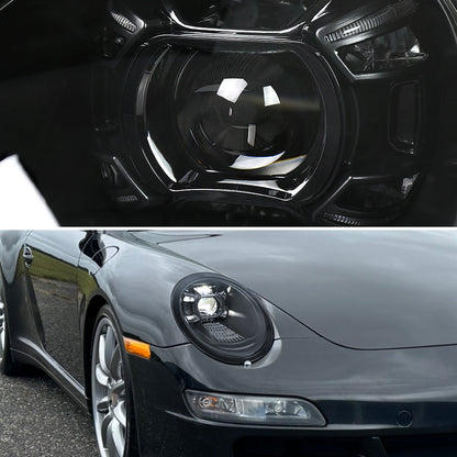 Spec-D 05-08 Porsche 911 997.1 LED Projector Headlights Black