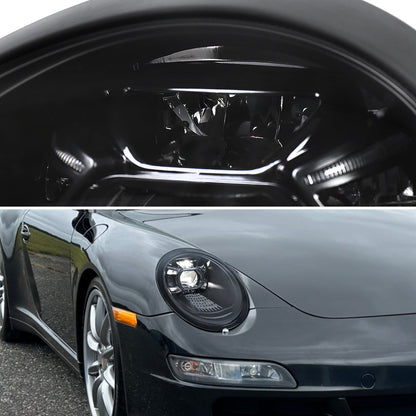 Spec-D 05-08 Porsche 911 997.1 LED Projector Headlights Black