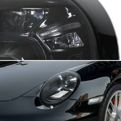 Spec-D 09-13 Porsche 911 997.2 Projector Headlights Black